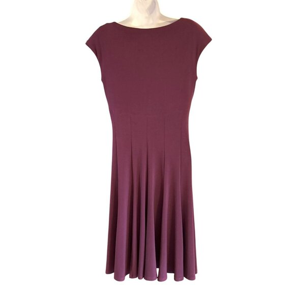 American Living Vintage Y2K Purple Cap Sleeve Midi Baby Doll Dress Size 10 Flowy - Picture 2 of 5